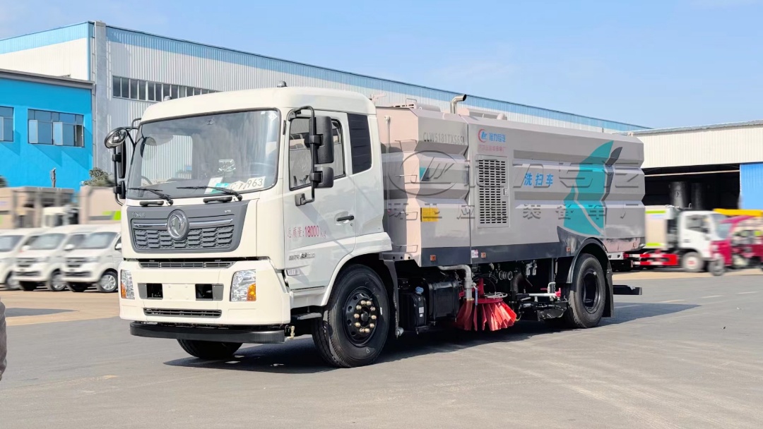 Dongfeng Tianjin 17m3 high pressure cleaning and sweeping truck