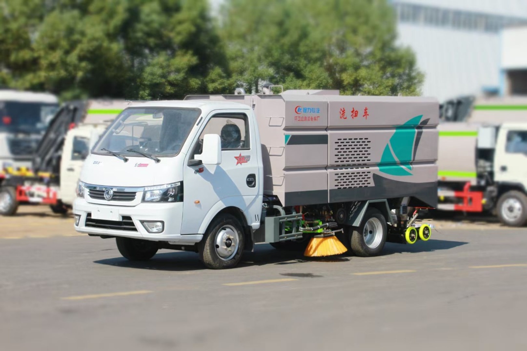 Dongfeng Tuyi 4m3 high pressure cleaning and sweeping truck